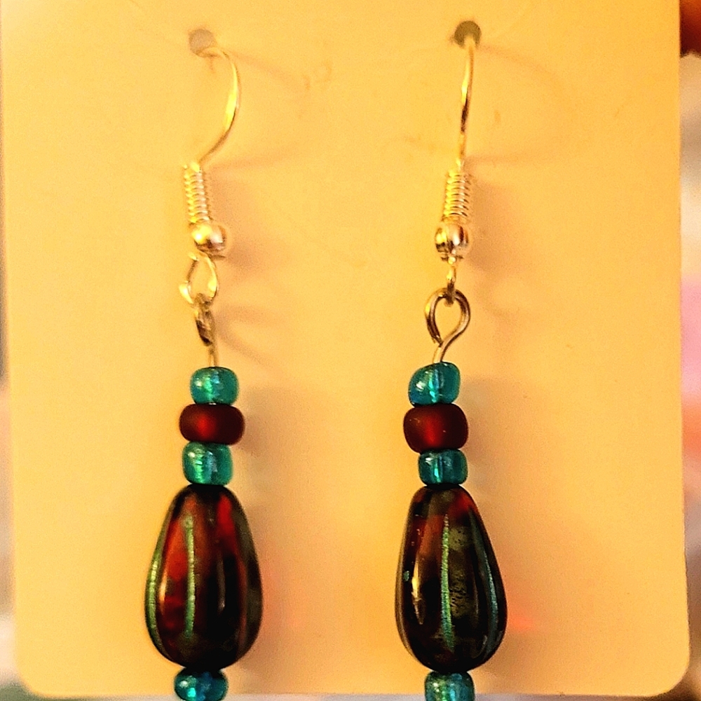 Handcrafted Picasso Teardrop Glass